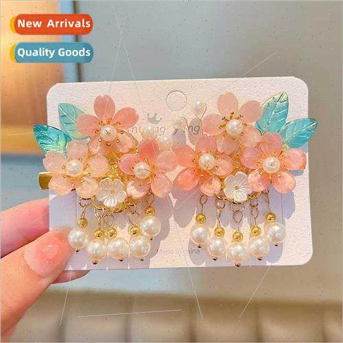 Ancient hair clips antique hair accessories bead flower step