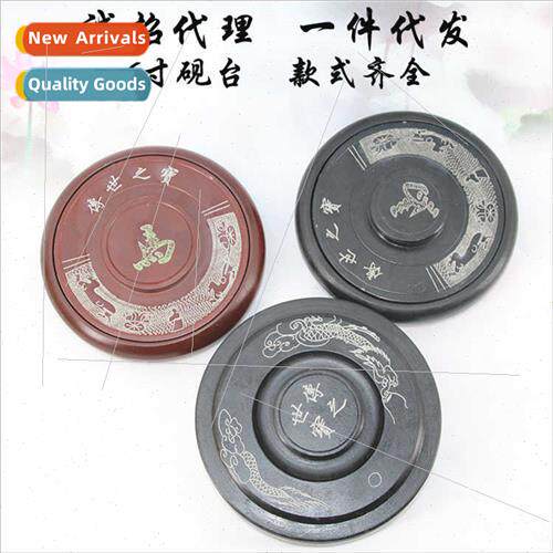 6 inch horse character ink stone Wenfang red black ancient c