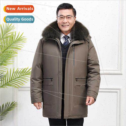 Middle-aged elderly hair collar paragraph down jacket men wi