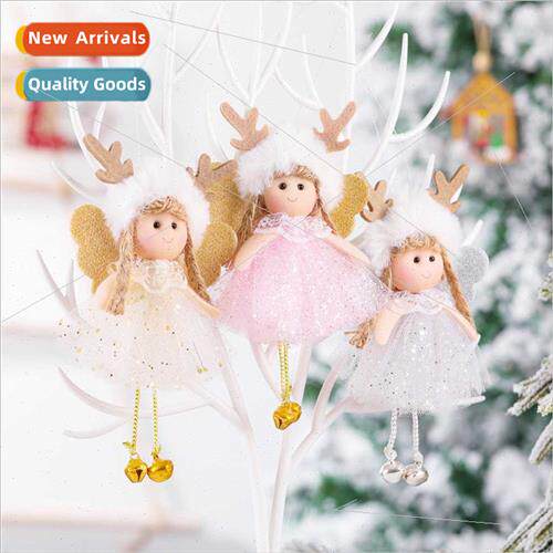 Christmas plush mesh sequins antler angel charm children cut