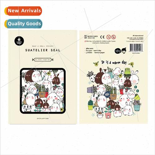 Korea statelier cute 1520 rabb doughnut potted plants paper