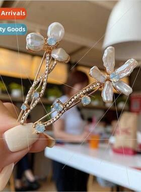 Korea imation pearl hair clips irregular one word clip simpl