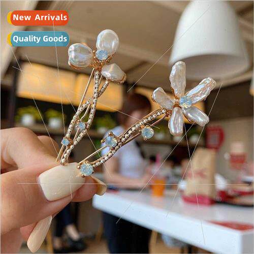 Korea imation pearl hair clips irregular one word clip simpl