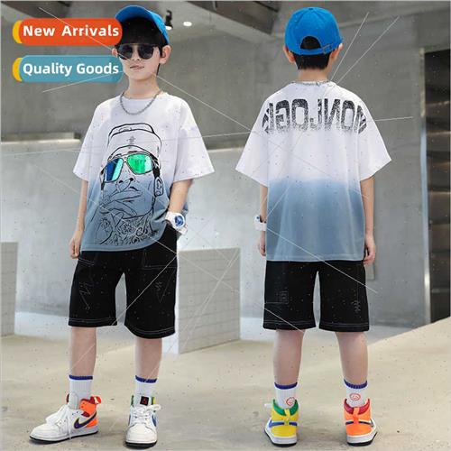 23 summer new children short-sleeved shorts set middle large