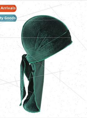 Super soft velvet stching long tail pirate hat long ribbon c