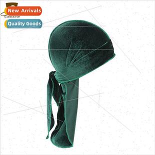 Super soft velvet stching long tail pirate hat long ribbon c