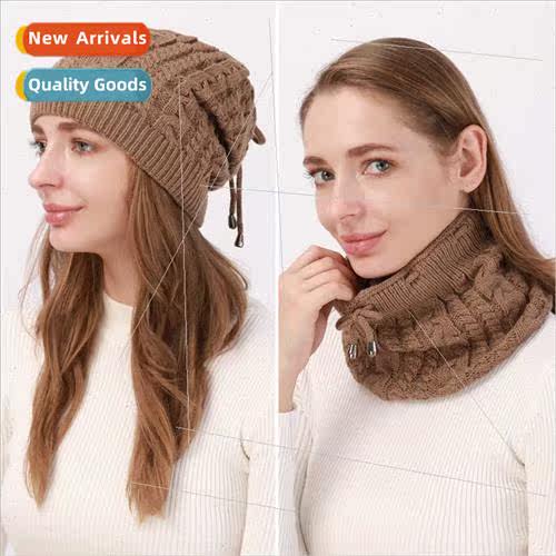 Hat scarf 2 wh female new winter padded head wrapped moon ha