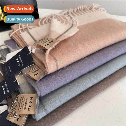 Fall winter new 100% double-sided wool scarf winter female m