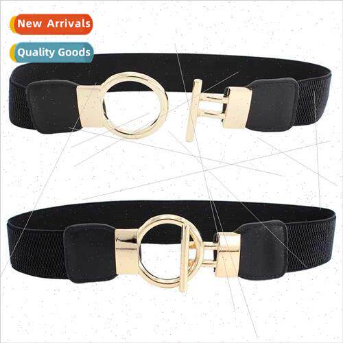 Ms. OT elastic elastic wide waist belt belt dress waist simp