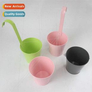 Hanging Bucket Removable Hook Planter Colorful Decorative Wa