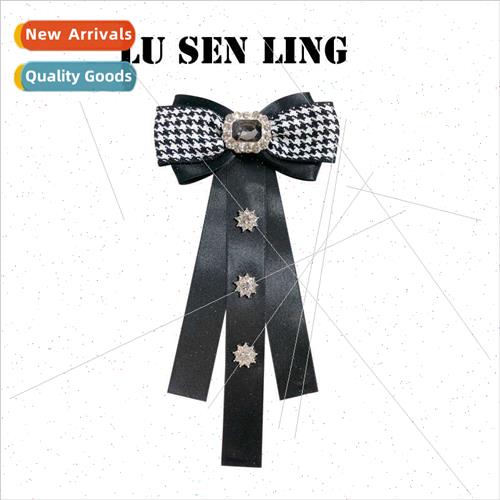 Korea bow brooch alloy ins wind thousand birds black decorat