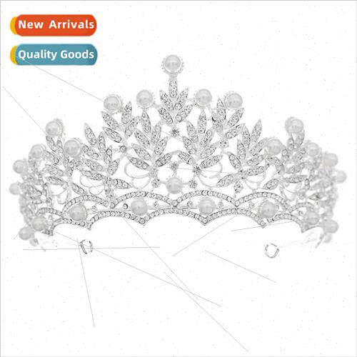 Europe high-grade luxury pearl bridal crown banquet wedding