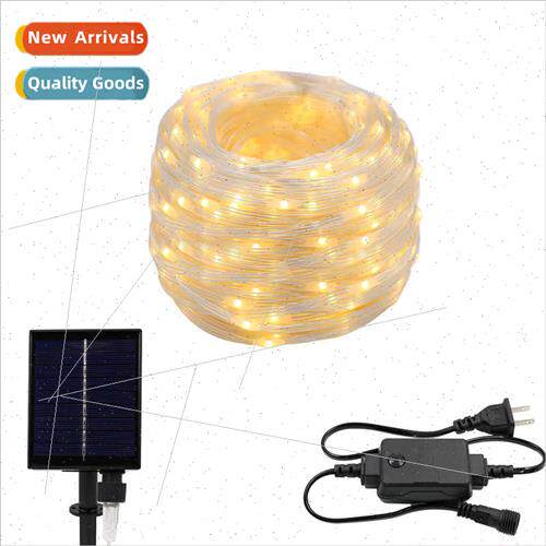 New LED solar power three wire leather wire lights full star