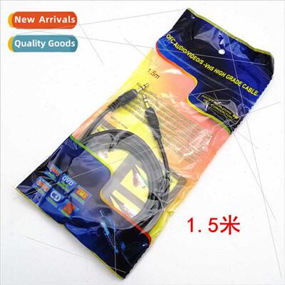 1.5 Meter Gold Plated Black 3.5 Audio Cable 3.5mm Male to Ma