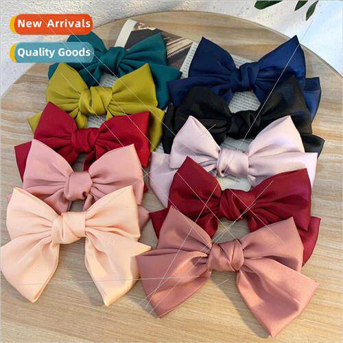 Fashion Mixed Color Lady big Bow Hairpin Wh Spring Clip So