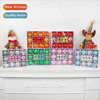 6cm barrel shaped electroplating colorful Christmas ball pla