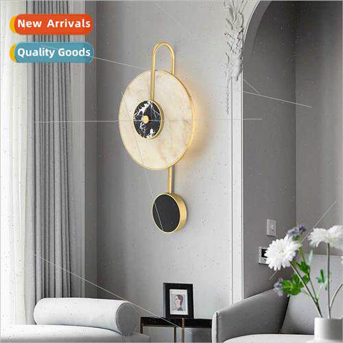 ght luxury post-modern creative marble bedside wall lamp art