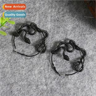 Europe Uned States Creative shaped retro snake exag earrings