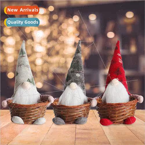 Christmas creative faceless doll cute wh candy basket doll d