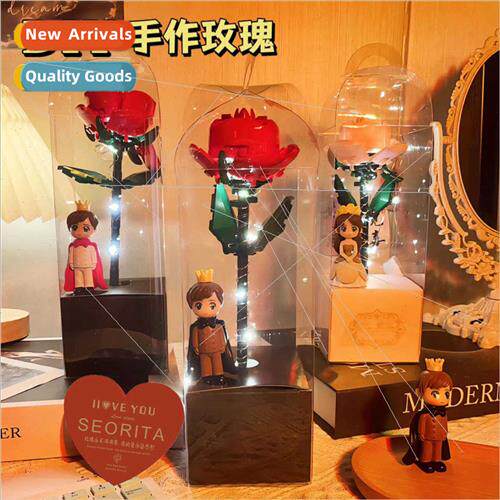 same diy rose building block flower handmade not whered rose