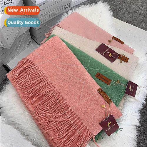 New fashion wild imation cashmere tassel solid color scarf f