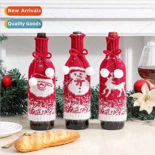 bottle Claus wool cover wine elk snowman Santa New
