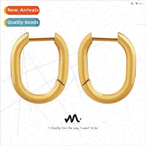 Europe retro sense niche geometric tanium steel gold-plated