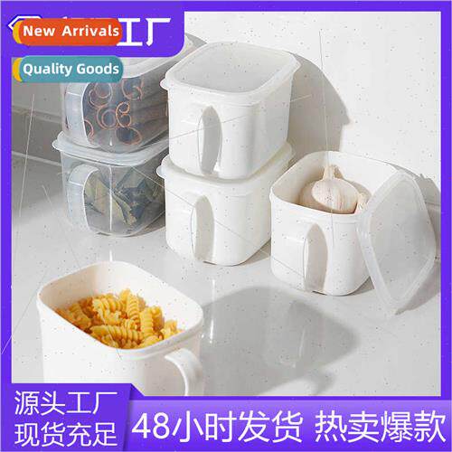 Refrigerator storage box wh handle lid kchen freezer organiz