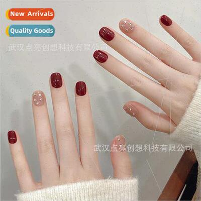 Rose Manor~Handmade Wearable Nail Red New Year Nail Art High