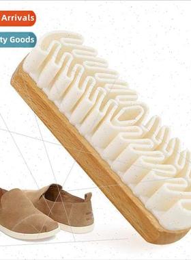 Velvet leather wooden handle shoe brush suede suede scrub le