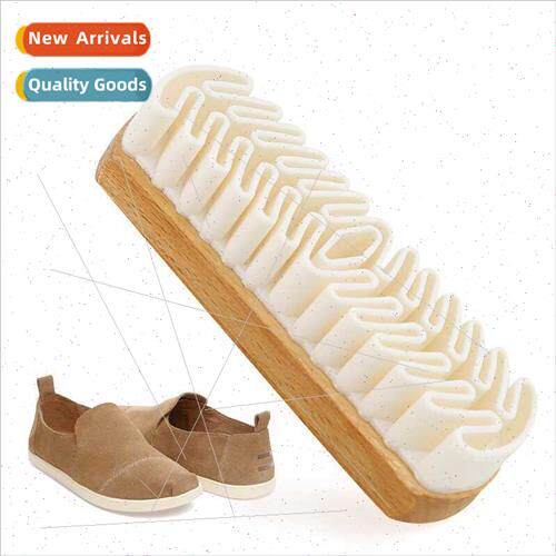 Velvet leather wooden handle shoe brush suede suede scrub le