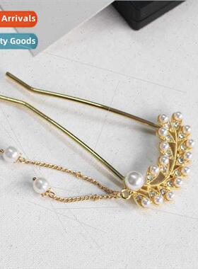 French cold wind arc hairpin coiffure U-shaped diamond headd