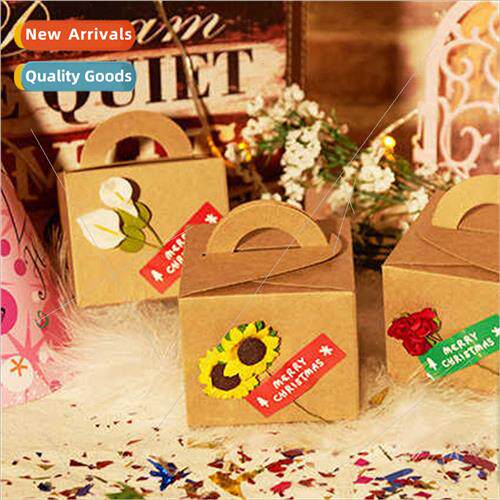 Handmade DIY vintage kraft paper dried flowers wedding weddi