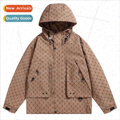 Big B letter punch jacket fall men American set fashion casu