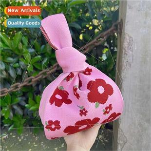 Bag Female Summer Flower Colorful Phone Dopamine Wear Knted