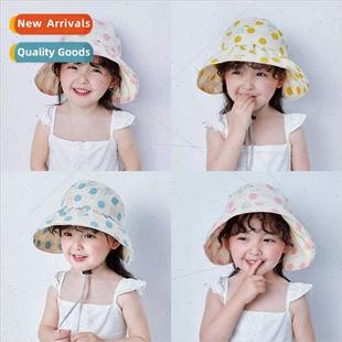 baby children large top brim thin hat sun Hollow outing