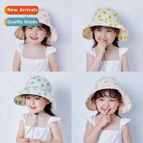 Hollow top hat baby children outing sun hat thin large brim