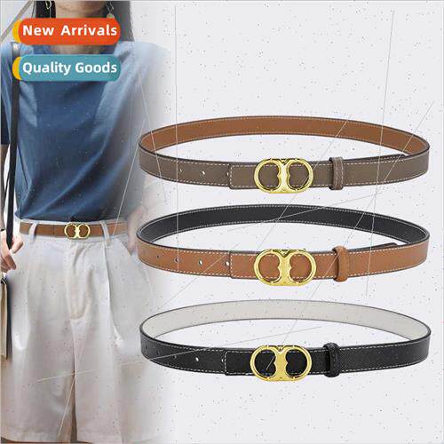 cross grain belt women leather thin belt hundred dress summe
