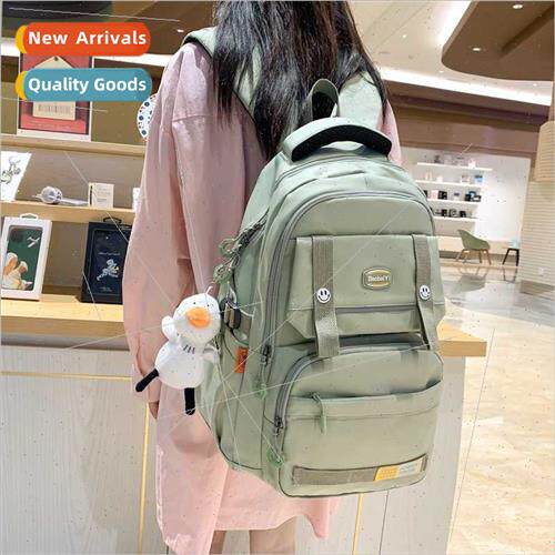 schoolbag simple texture large capacy high school students s