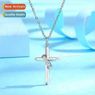 diamonds cross men gold women necklace full couple New crown