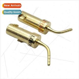 plug amplif 2MM audio plated gold banana pin curved new pton