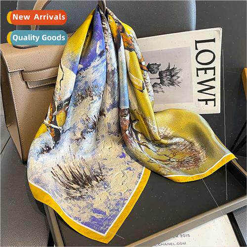 2023 fashion spring fall new mulberry silk silk scarf female