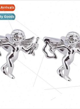 lver Whe Steel Angel Cufflinks Eros Cupid Arrow Metal Cuffli