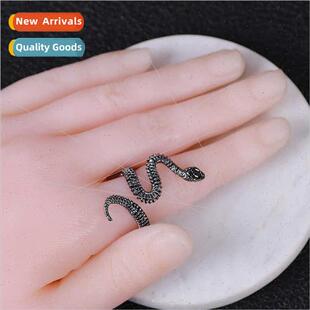 Chinese Zodiac Snake Ring Men Open Adjustable Ring Women Bul