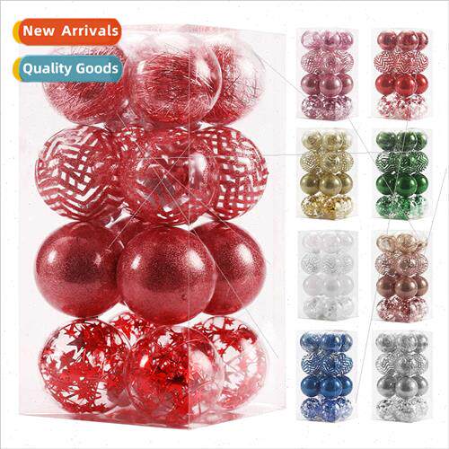 Christmas decoration 6cm16pcs pet transparent ball Plastic b