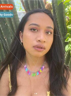 Europe ins2020 color random candy color letter combination p