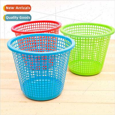 Plastic hollowed out garbage cans sundries storage bucket li