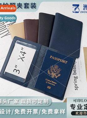 Passport holder izable travel boarding passport cover leathe