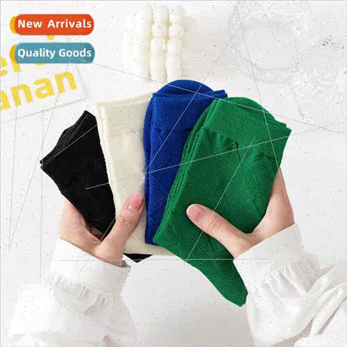 Summer socks women green ins tide mid-calf socks  cotton ant