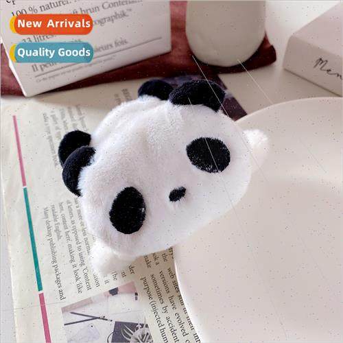 Cute panda scratch clip female plush back head hair clips ca